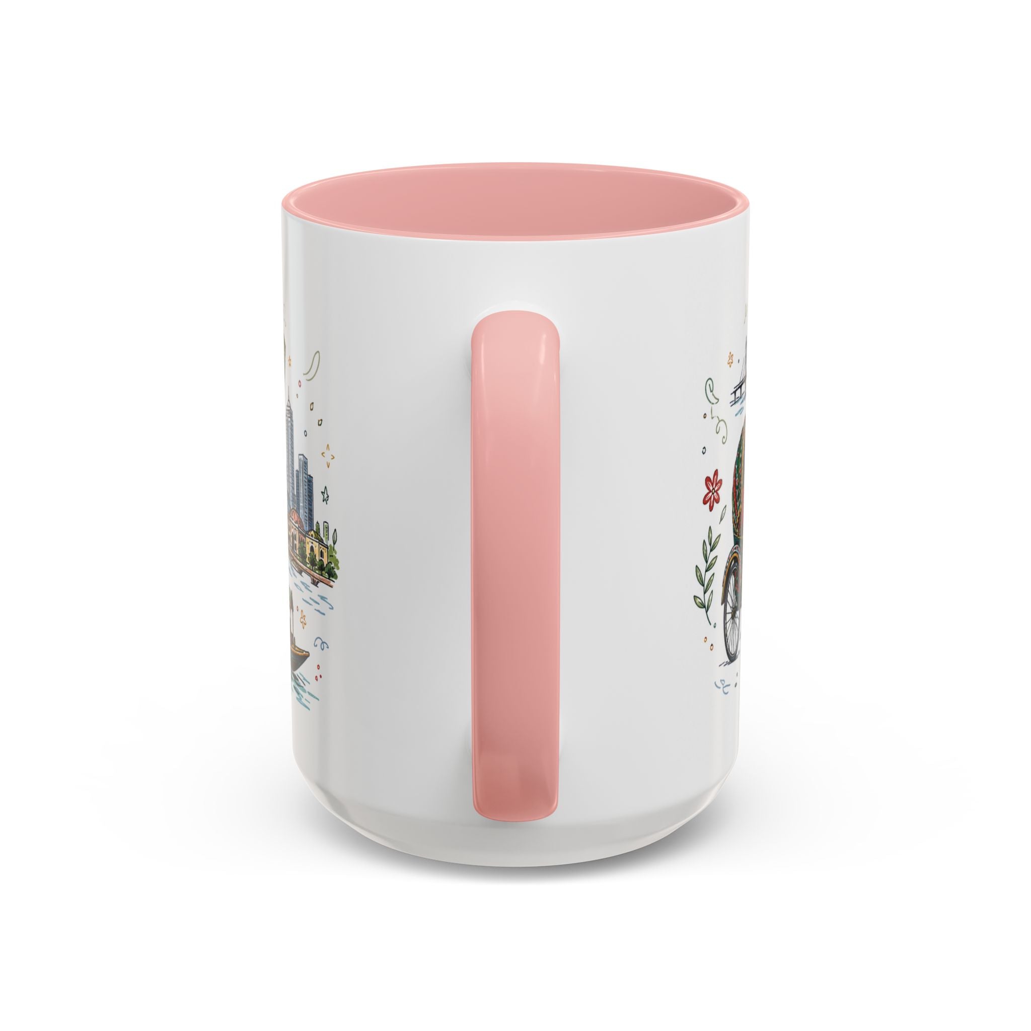 Dhaka Coffee Mug | Bangladesh Souvenir Travel Gift | Accent Color Ceramic 11oz 15oz