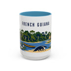 French Guiana Coffee Mug | Travel Souvenir Accent Mug | Country Gift Ceramic Cup 11oz 15oz