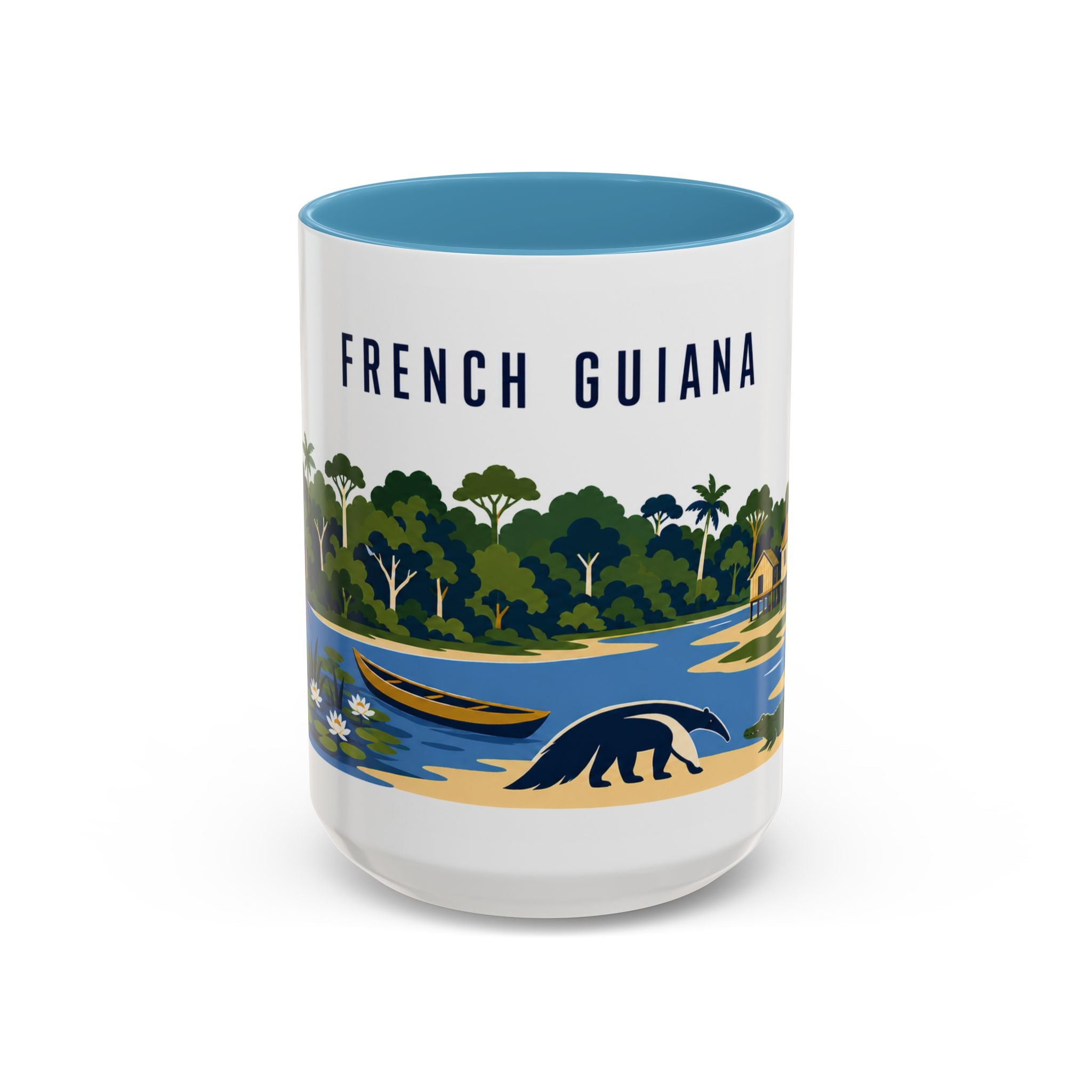French Guiana Coffee Mug | Travel Souvenir Accent Mug | Country Gift Ceramic Cup 11oz 15oz