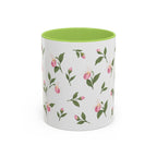 Minnesota Pink and White Lady Slipper Mug, State Flower Floral Coffee Cup, 11oz Botanical Gift