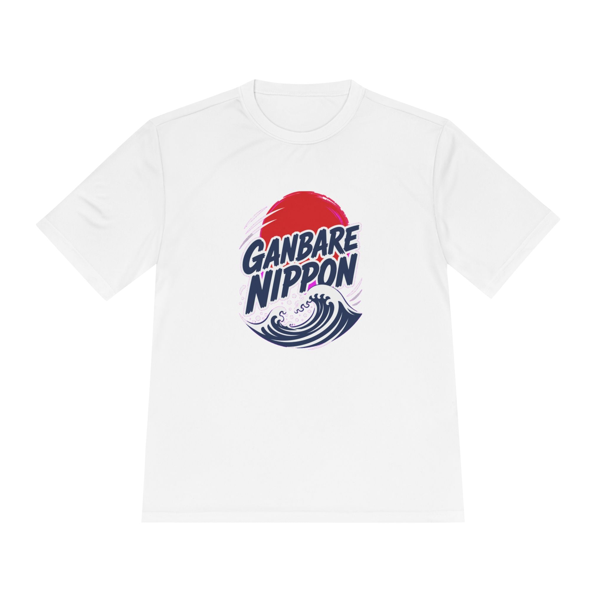 Japan Soccer Fan Shirt, Ganbare Nippon Sport Tee, Moisture Wicking Performance