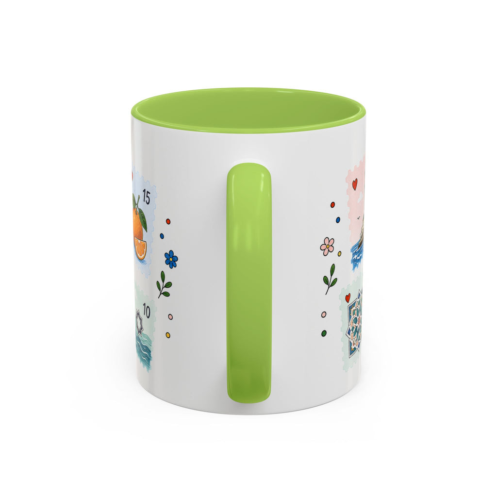 Casablanca Coffee Mug | Postage Stamp Collage Mug | Travel Souvenir Accent Cup 11oz 15oz