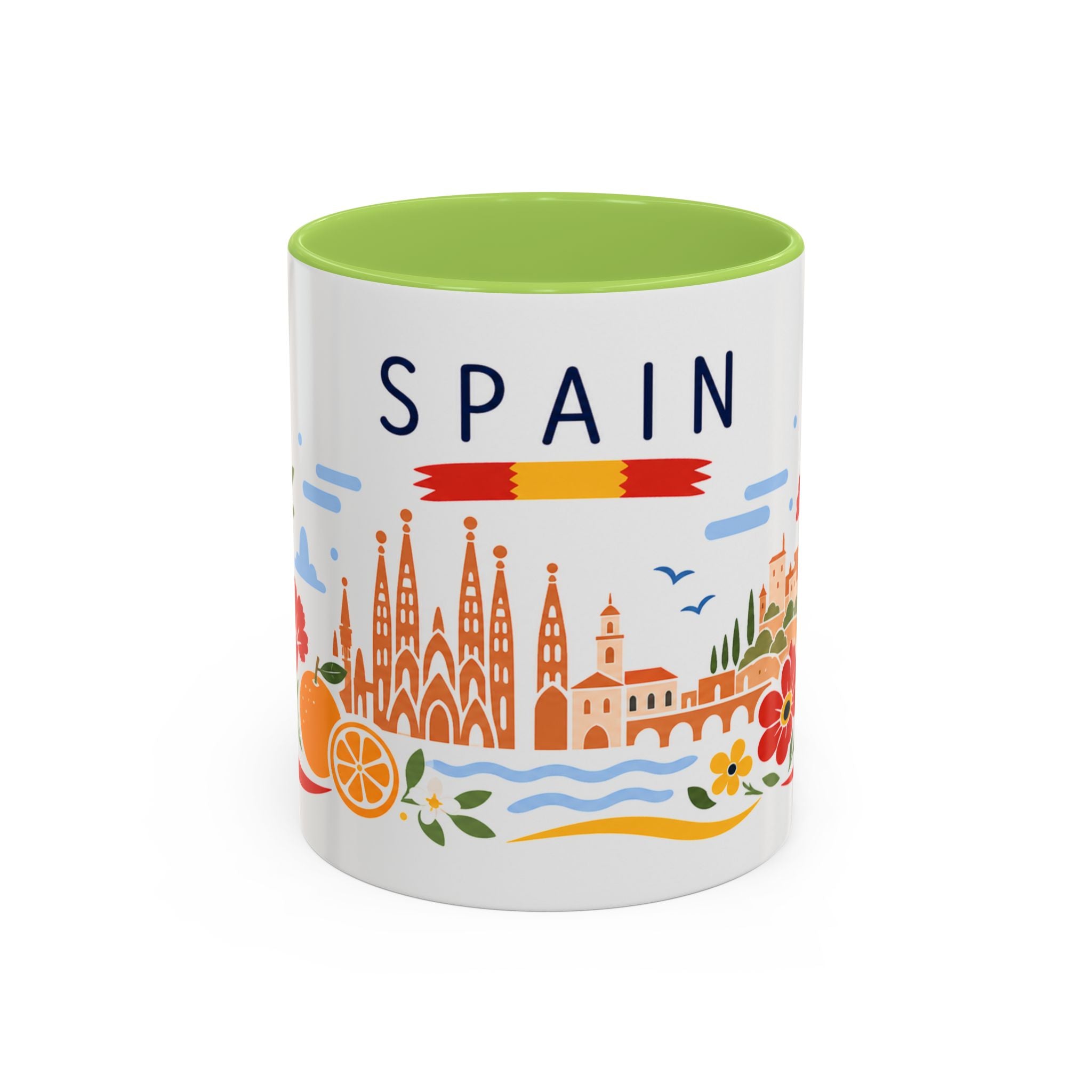 Spain Coffee Mug | Travel Souvenir Accent Mug | Country Gift Ceramic Cup 11oz 15oz