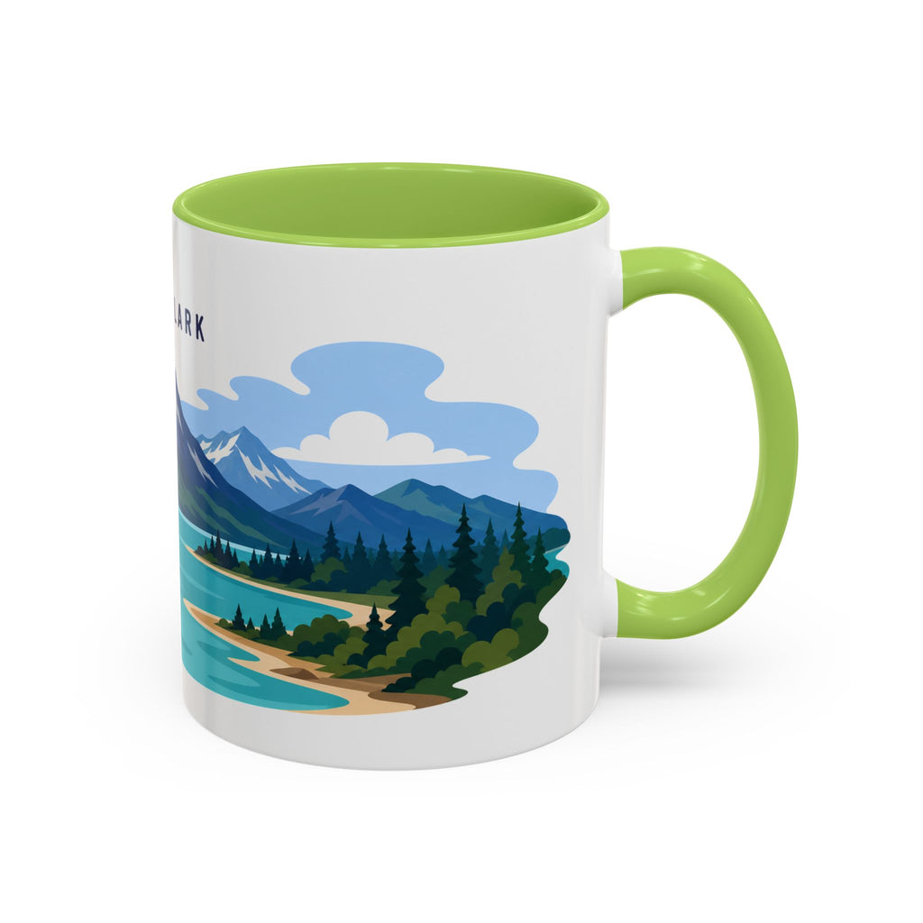 Lake Clark National Park Coffee Mug | Solid Color Block Park Souvenir | 11oz 15oz Accent Mug