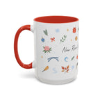 New River Gorge National Park Christmas Mug | Watercolor Travel Souvenir | Holiday Gift | Accent Ceramic Coffee Cup 11oz 15oz