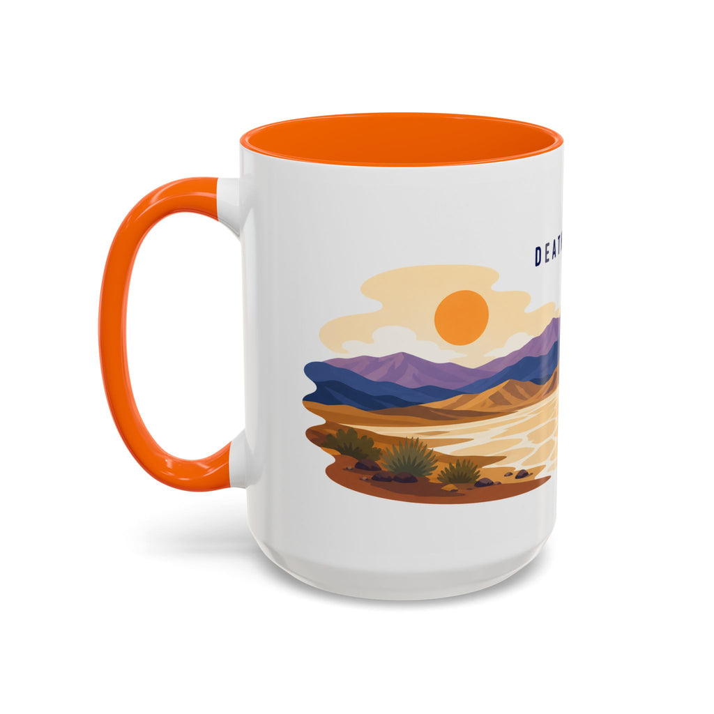 Death Valley National Park Coffee Mug | Solid Color Block Park Souvenir | 11oz 15oz Accent Mug