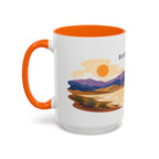 Death Valley National Park Coffee Mug | Solid Color Block Park Souvenir | 11oz 15oz Accent Mug