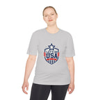 United States Soccer T Shirt, Let's Go USA Fan Tee, Moisture Wicking Sport Shirt