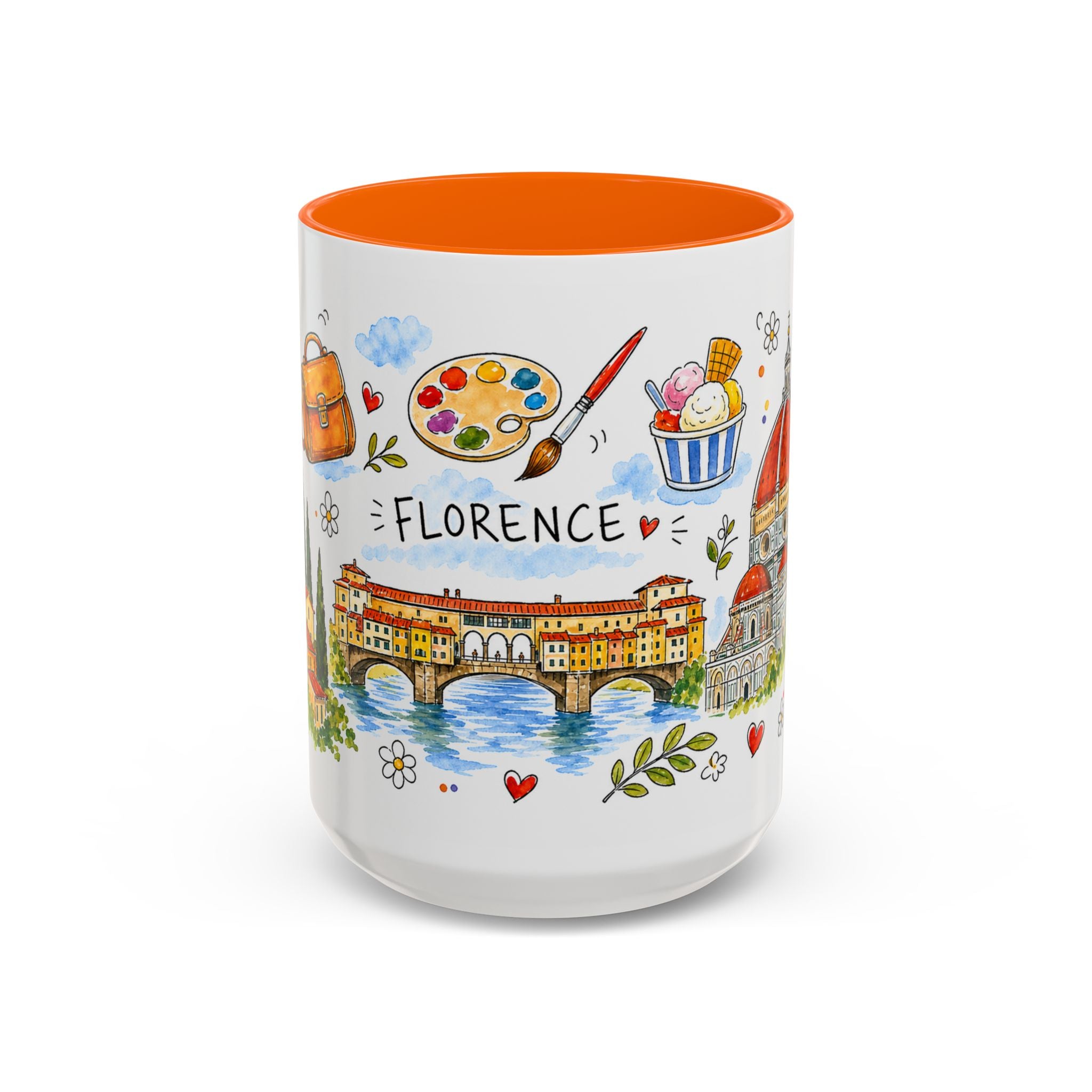 Florence Travel Mug | European City Souvenir Accent Coffee Mug | 11oz 15oz Ceramic Cup