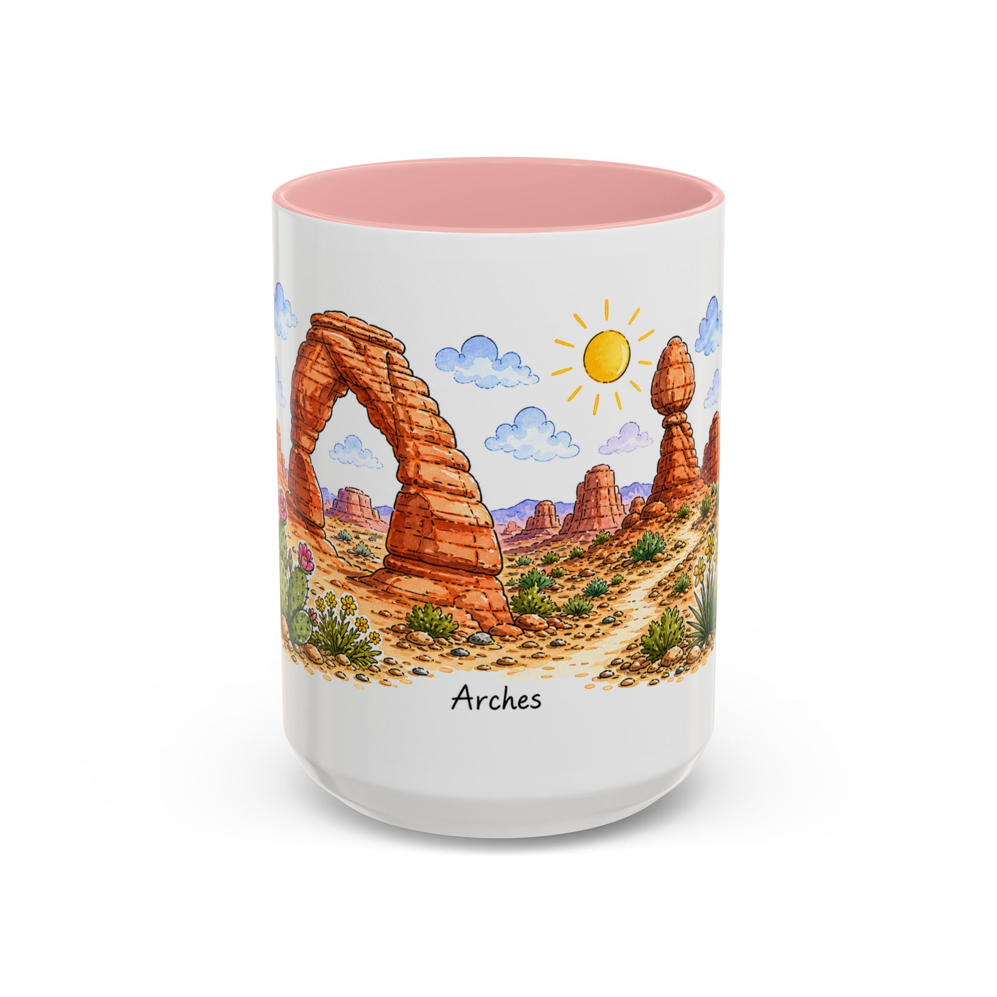 Arches National Park Mug | US Travel Souvenir Accent Coffee Mug | 11oz 15oz Ceramic Cup