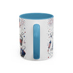 Stars and Stripes Forever Coffee Mug | Patriotic 4th of July Gift | Accent Color Ceramic 11oz 15oz