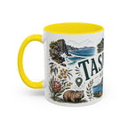 Tasmania Coffee Mug | Travel Destination Souvenir Gift | Accent Color Ceramic 11oz 15oz