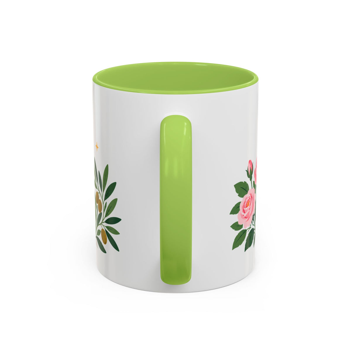 Libra Zodiac Coffee Mug | Scales and Rose Design | Astrology Birthday Gift | 11 oz 15 oz Ceramic Accent Mug