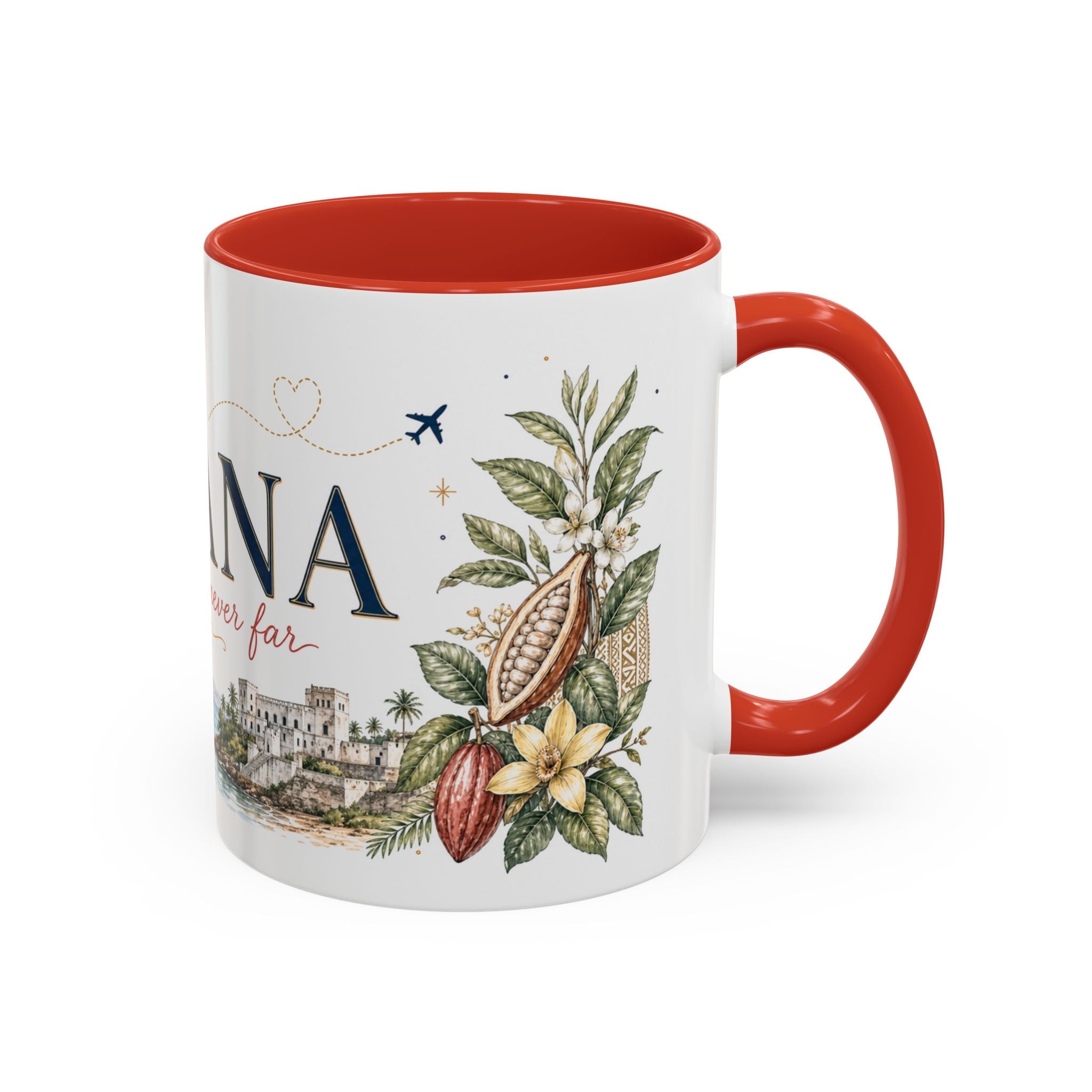 Ghana Home Country Mug | Moving Away Gift | Long Distance Friendship | 11 oz 15 oz Accent Mug