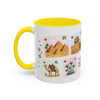 Cairo Coffee Mug | Postage Stamp Collage Mug | Travel Souvenir Accent Cup 11oz 15oz