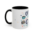 Officially Off The Clock Coffee Mug | Funny Retirement Gift | Accent Color Ceramic 11oz 15oz