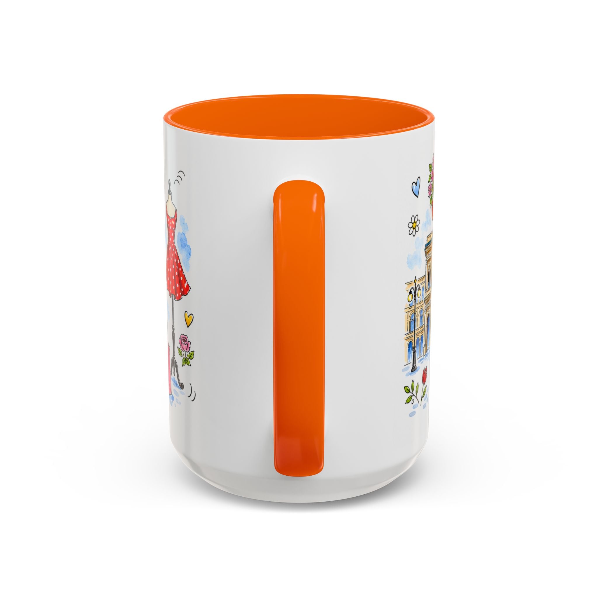 Milan Travel Mug | European City Souvenir Accent Coffee Mug | 11oz 15oz Ceramic Cup