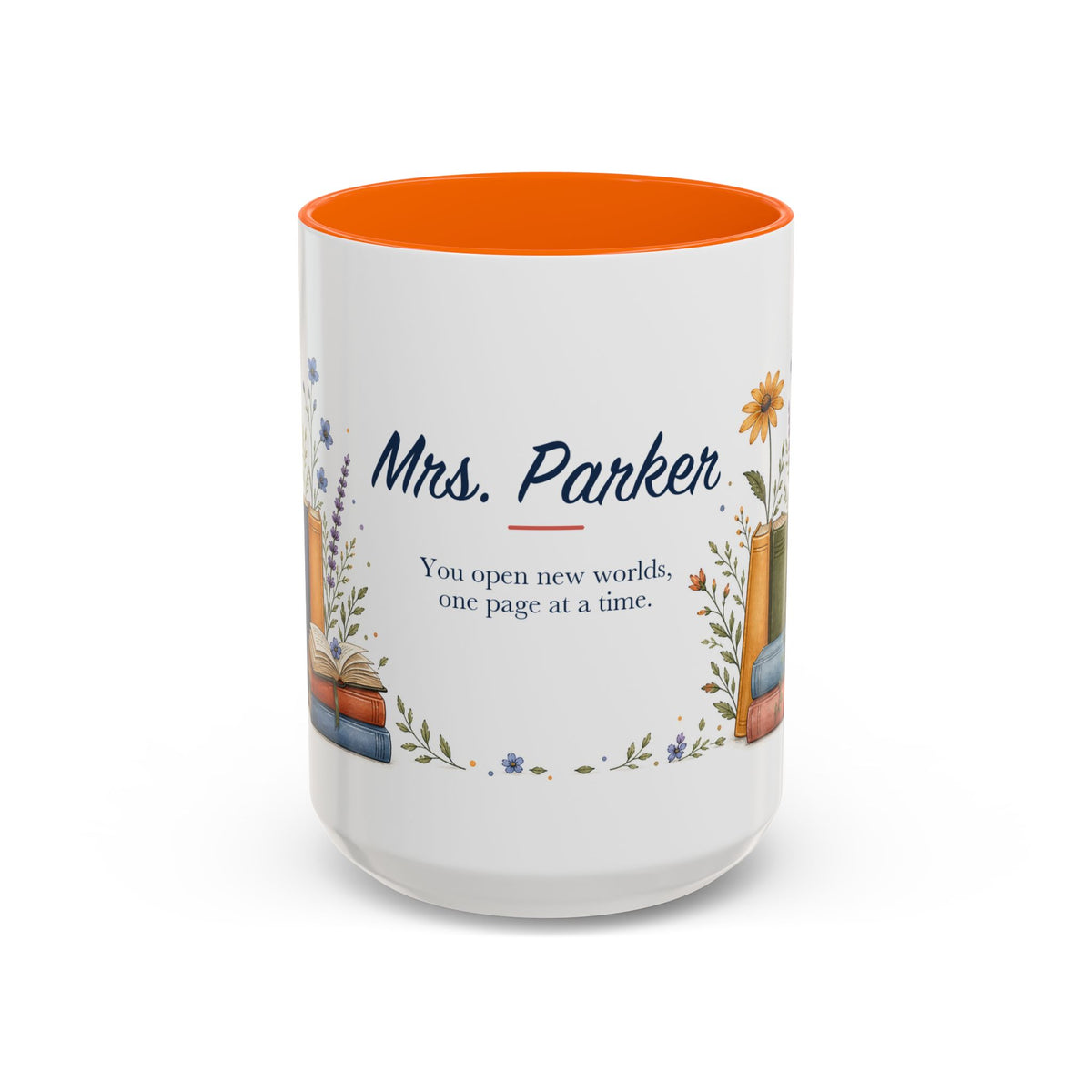 Personalized Reading Teacher Mug | Custom Name Book Lover Coffee Cup | Teacher Appreciation Gift