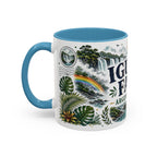 Iguazu Falls Coffee Mug | Travel Destination Souvenir Gift | Accent Color Ceramic 11oz 15oz