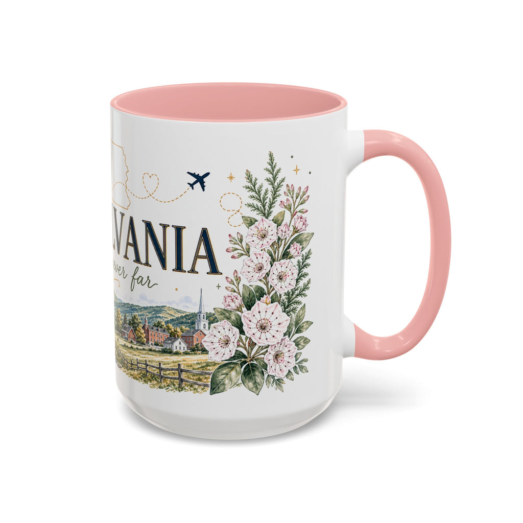 Pennsylvania Home State Mug | Moving Away Gift | Long Distance Friendship Coffee Cup | 11oz 15oz Accent Mug