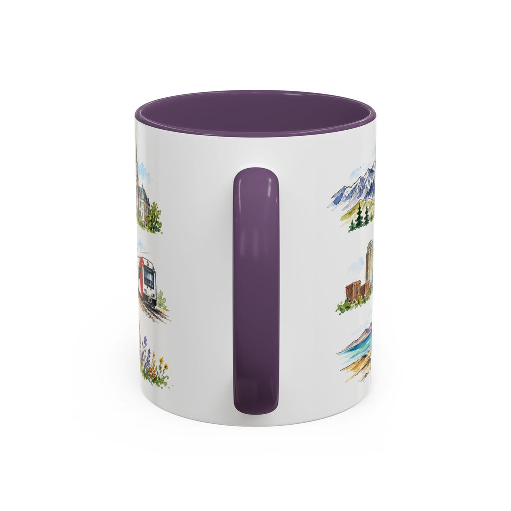 Salt Lake City Illustrated Travel Mug | City Souvenir Accent Coffee Mug | 11oz 15oz Ceramic Cup