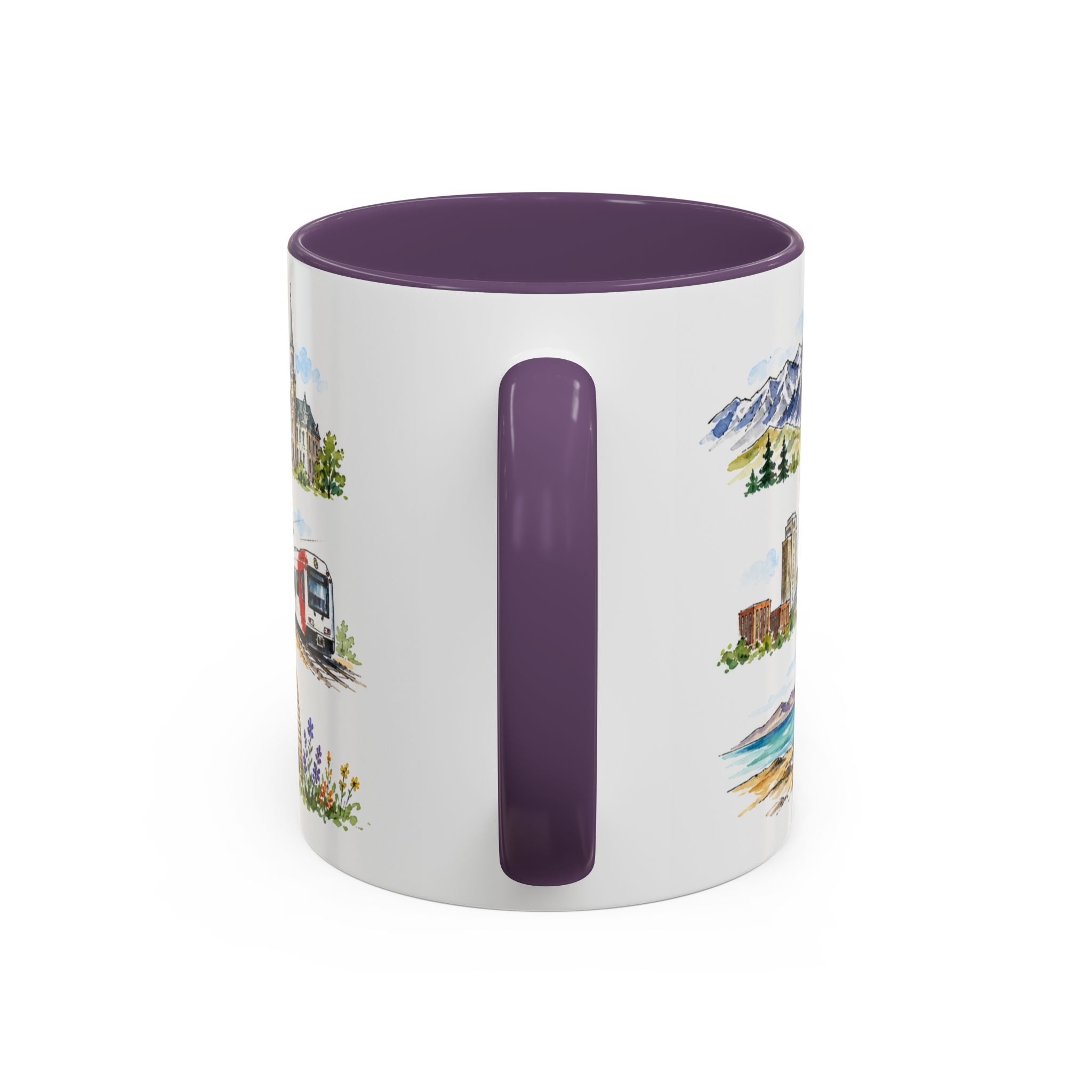 Salt Lake City Illustrated Travel Mug | City Souvenir Accent Coffee Mug | 11oz 15oz Ceramic Cup