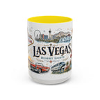 Las Vegas Coffee Mug | United States Travel Souvenir | Vintage Illustrated City Gift | 11 oz 15 oz Accent Mug