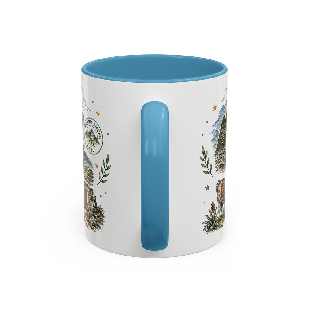 Machu Picchu Coffee Mug | Travel Destination Souvenir Gift | Accent Color Ceramic 11oz 15oz