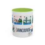 Vancouver Coffee Mug | Postage Stamp Collage Mug | Travel Souvenir Accent Cup 11oz 15oz