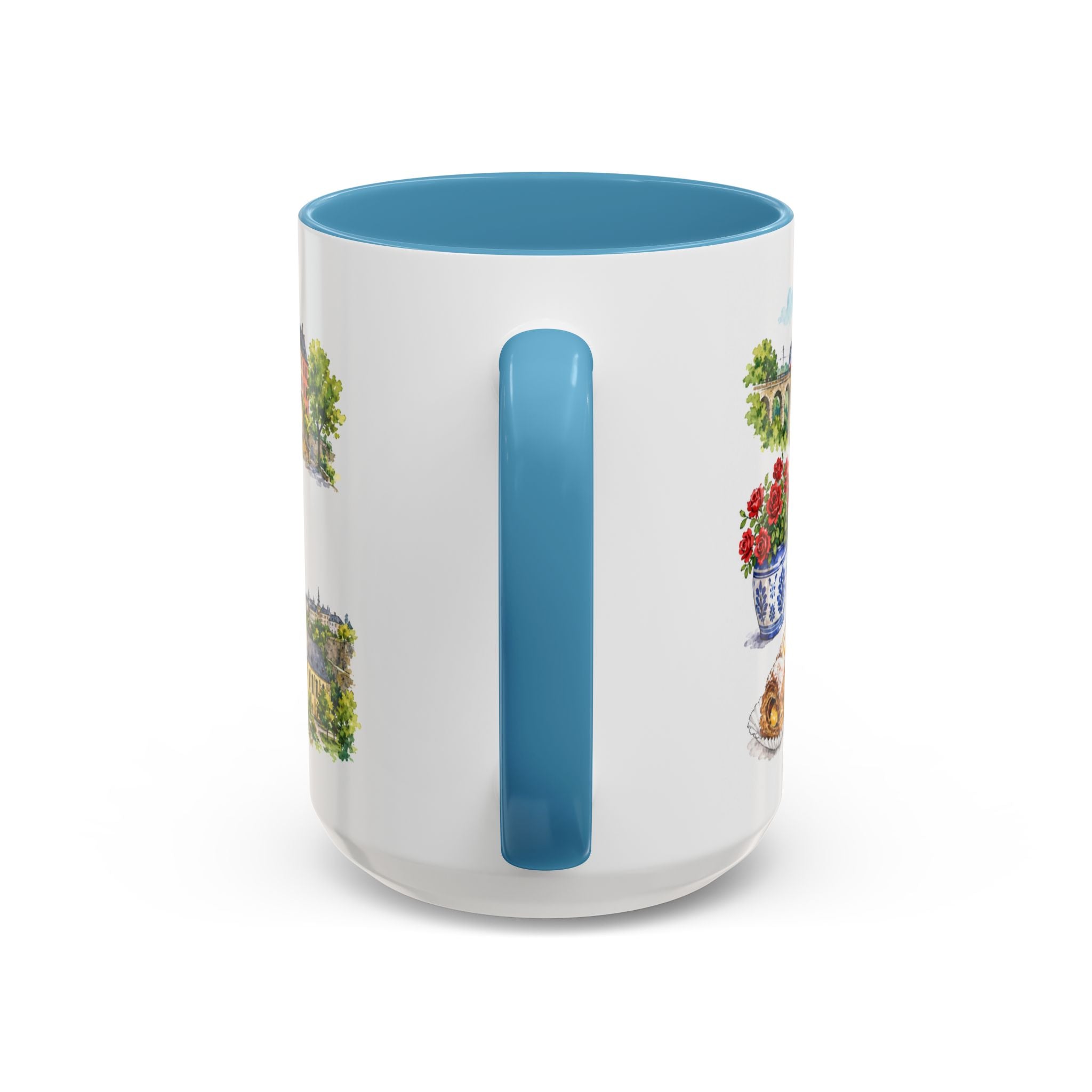 Luxembourg City Illustrated Travel Mug | City Souvenir Accent Coffee Mug | 11oz 15oz Ceramic Cup