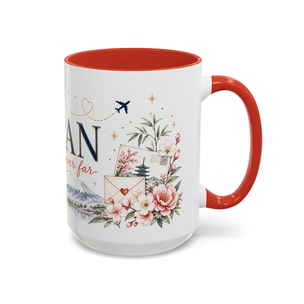 Japan Home Country Mug | Moving Away Gift | Long Distance Friendship | 11 oz 15 oz Accent Mug