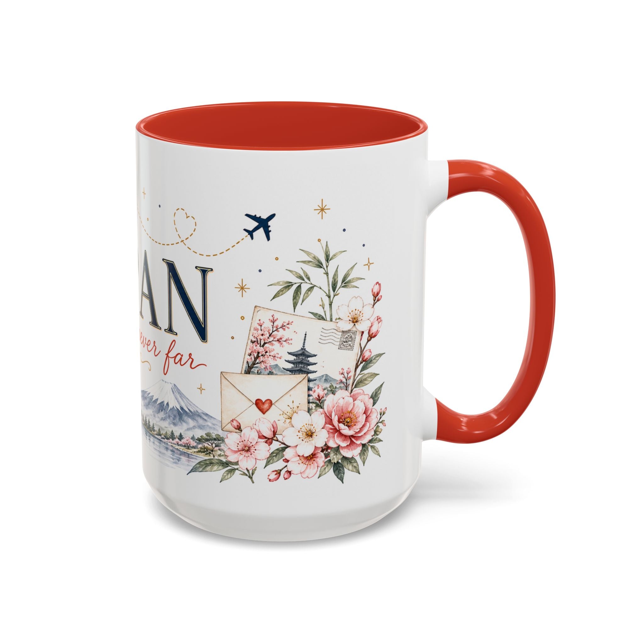 Japan Home Country Mug | Moving Away Gift | Long Distance Friendship | 11 oz 15 oz Accent Mug