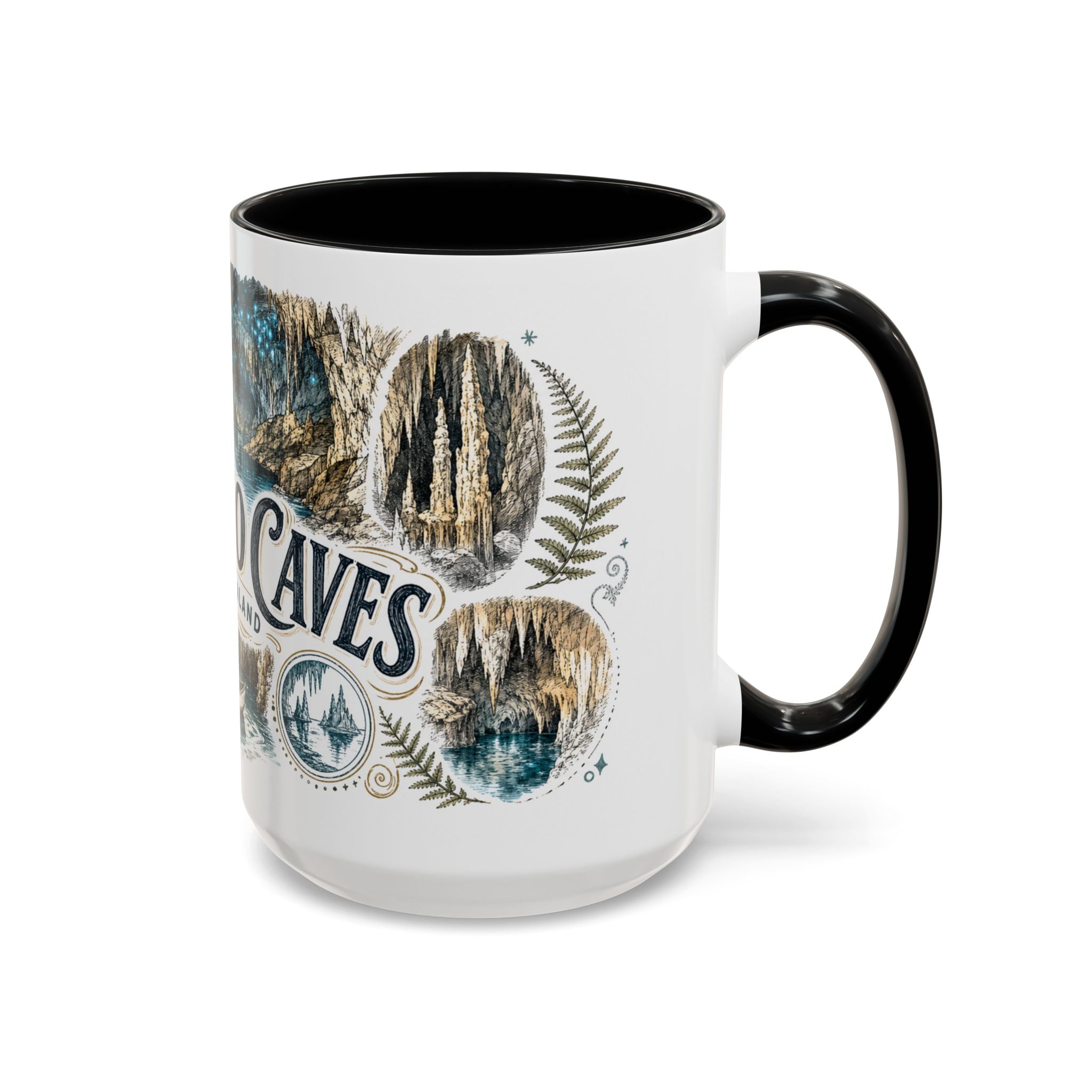 Waitomo Caves Mug, New Zealand Travel Souvenir, Bucket List Gift, Accent Ceramic Coffee Mug 11oz 15oz