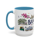 Bangalore Coffee Mug | India Souvenir Travel Gift | Accent Color Ceramic 11oz 15oz