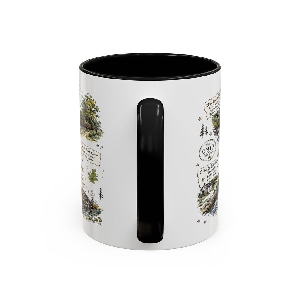 Cuyahoga Valley National Park Coffee Mug | Ohio River Valley Waterfall Gift | Accent Color Ceramic 11oz 15oz