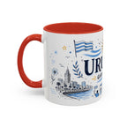 Uruguay Soccer Coffee Mug | World Cup Fan Gift | Accent Color Ceramic 11oz 15oz Match Day Cup