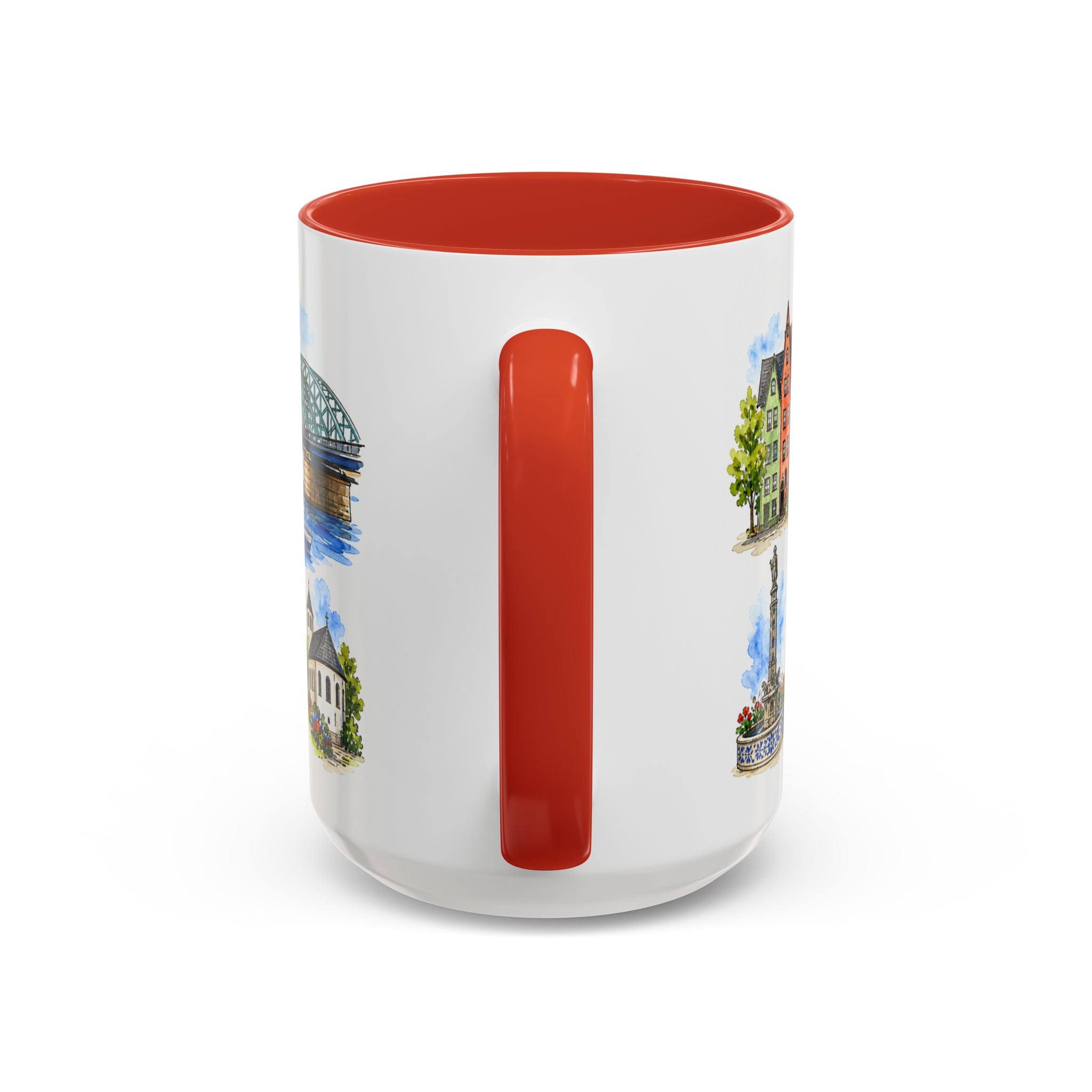 Cologne Illustrated Travel Mug | City Souvenir Accent Coffee Mug | 11oz 15oz Ceramic Cup