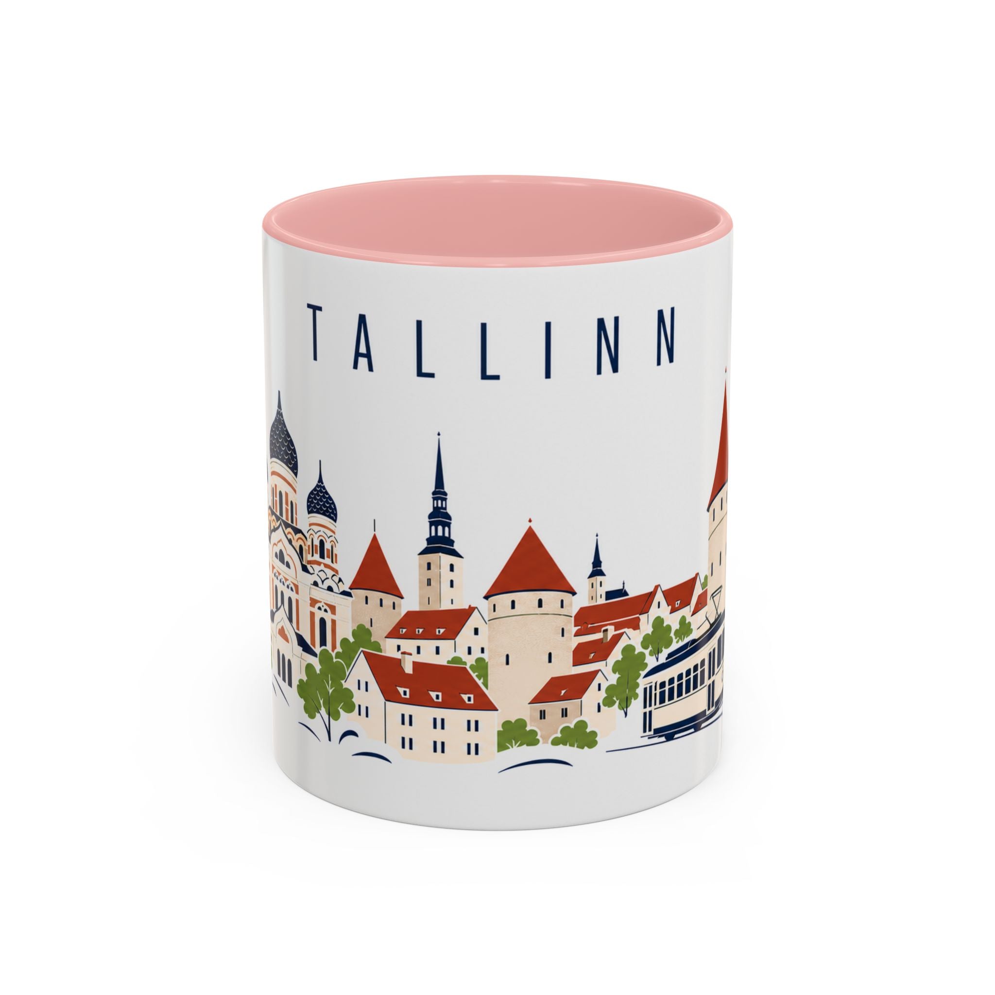 Tallinn Coffee Mug | Estonia Travel Souvenir | Porcelain Decal City Gift | 11oz 15oz Accent Mug