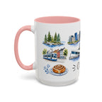 Oslo Illustrated Travel Mug | City Souvenir Accent Coffee Mug | 11oz 15oz Ceramic Cup
