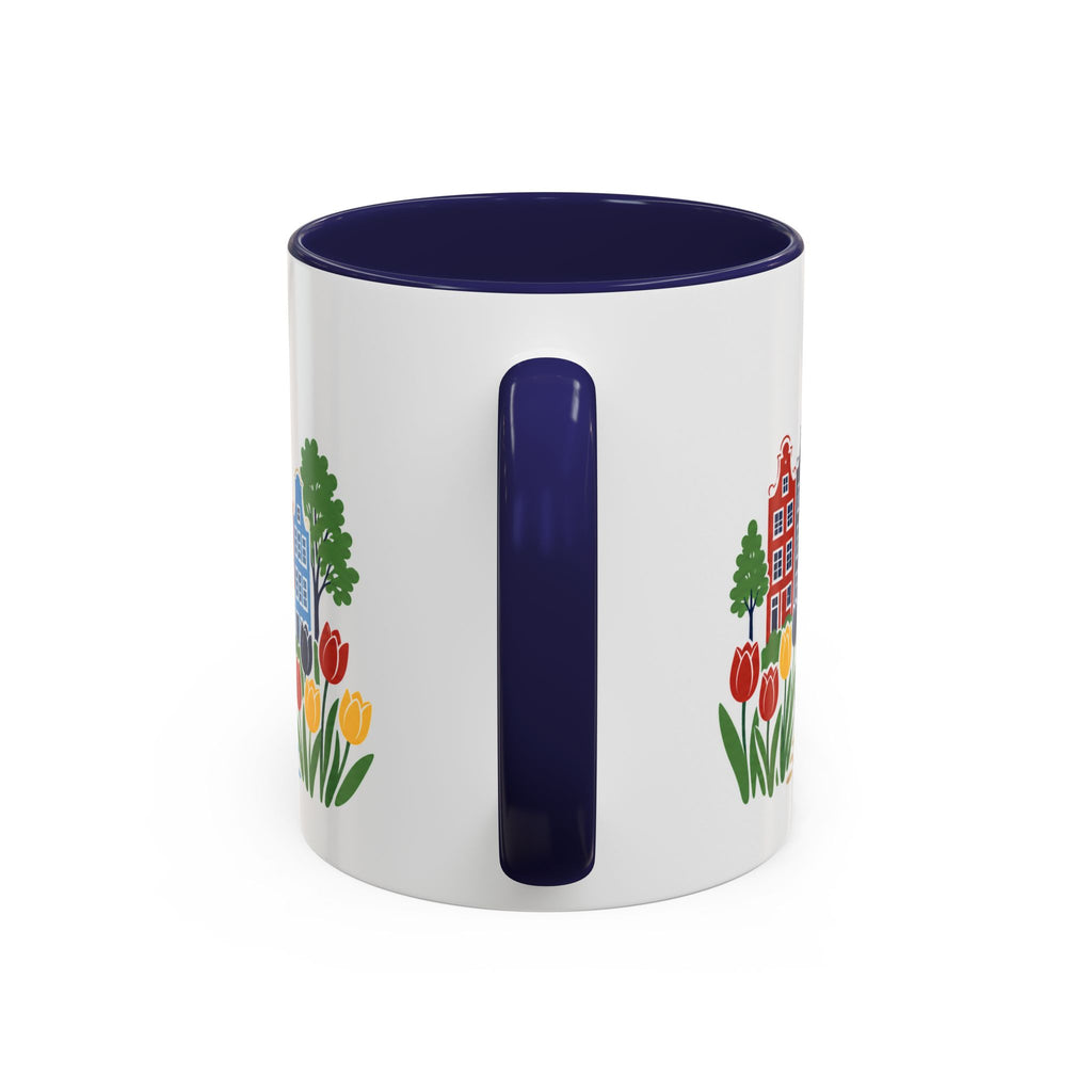 Amsterdam Coffee Mug | Netherlands Travel Souvenir | Porcelain Decal City Gift | 11oz 15oz Accent Mug