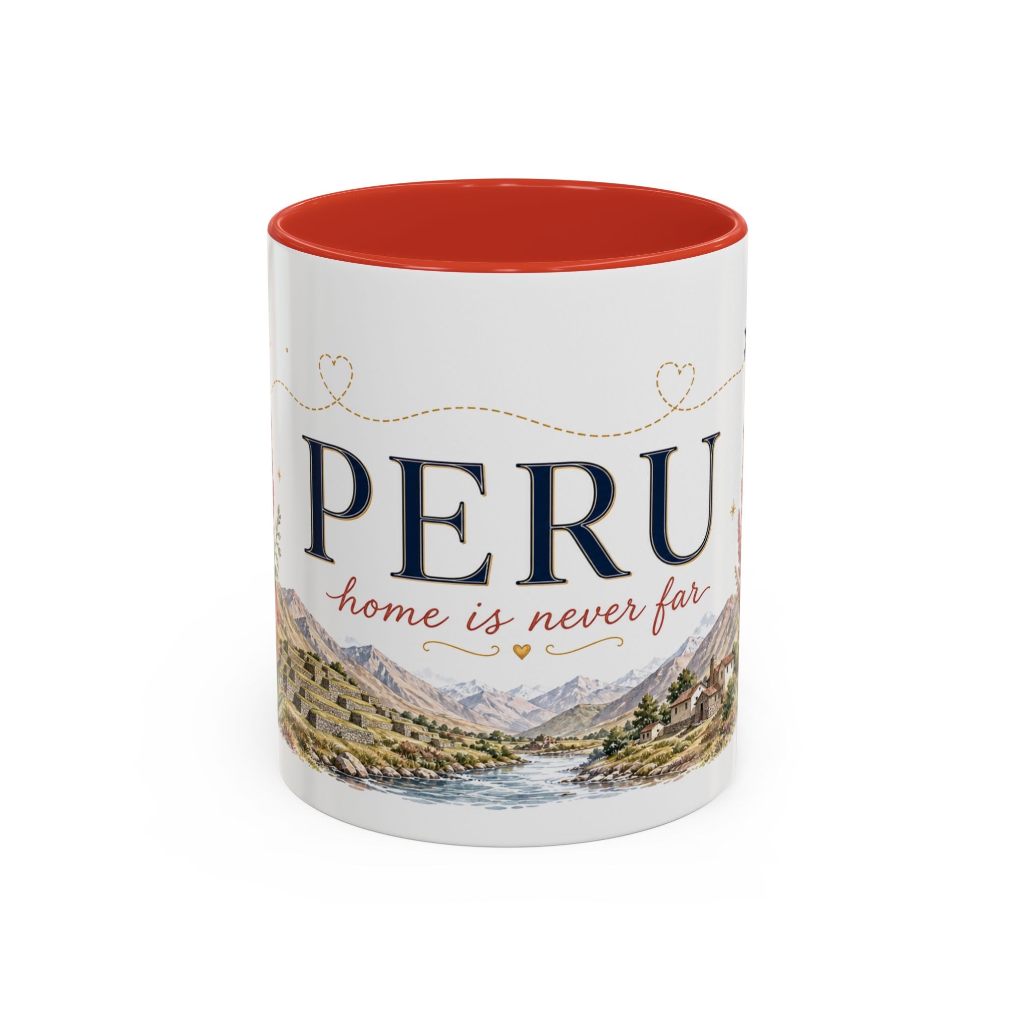 Peru Home Country Mug | Moving Away Gift | Long Distance Friendship | 11 oz 15 oz Accent Mug