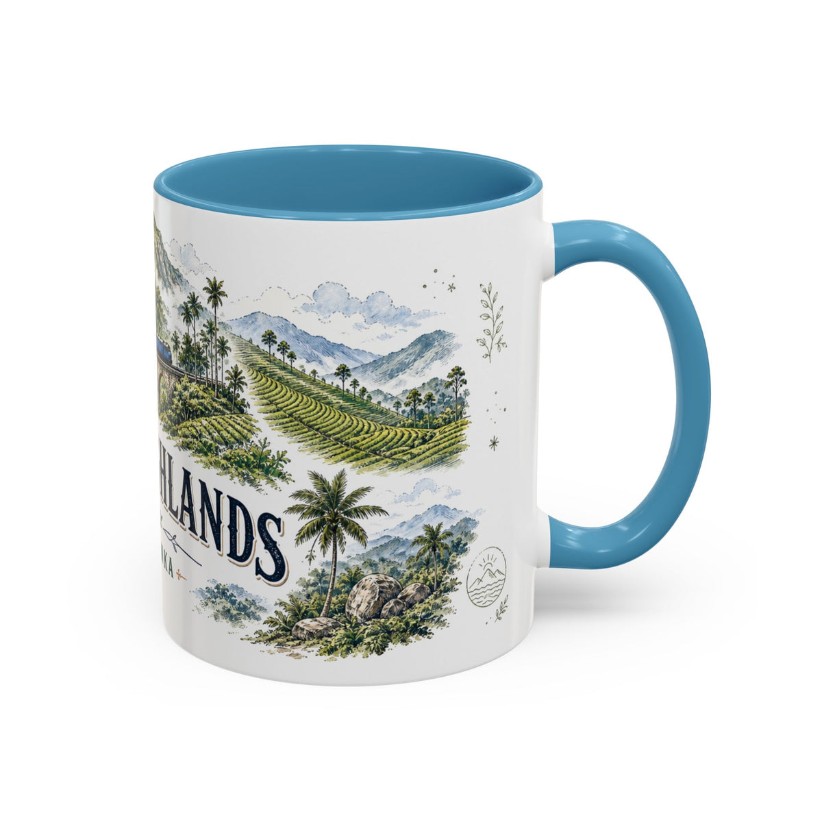 Ella Highlands Mug, Sri Lanka Travel Souvenir, Bucket List Gift, Accent Ceramic Coffee Mug 11oz 15oz