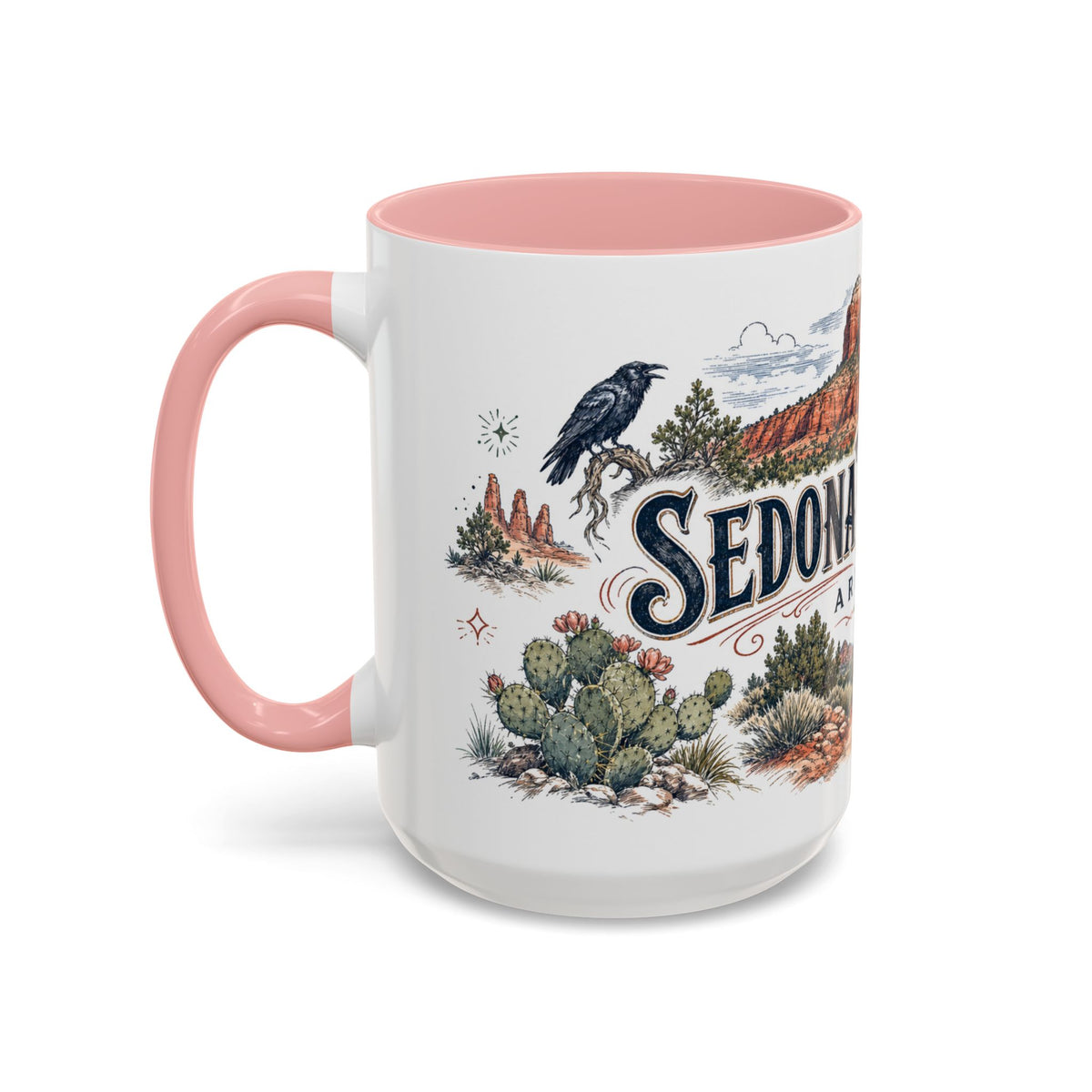 Sedona Red Rocks Mug, Arizona Travel Souvenir, Bucket List Gift, Accent Ceramic Coffee Mug 11oz 15oz