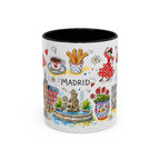 Madrid Travel Mug | European City Souvenir Accent Coffee Mug | 11oz 15oz Ceramic Cup