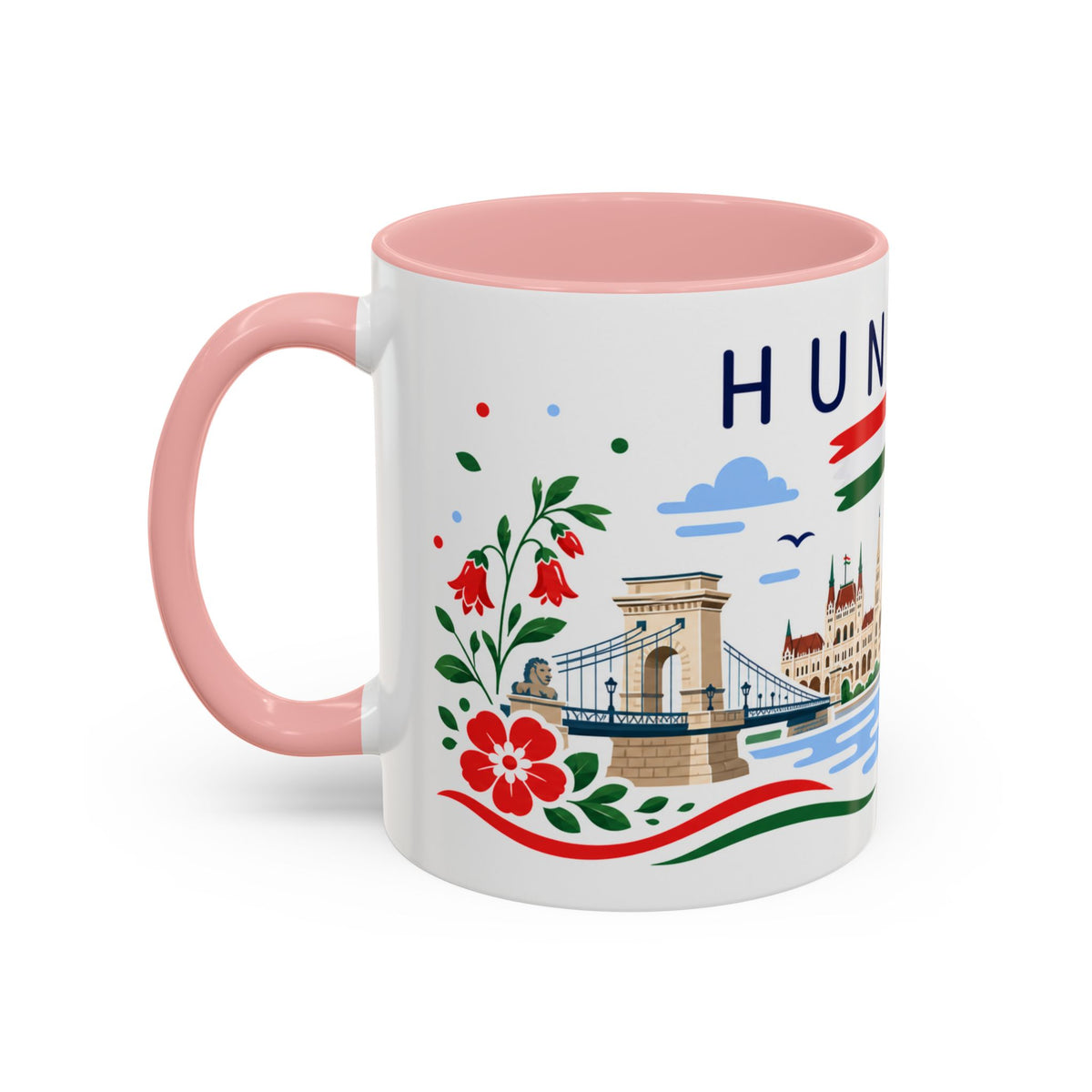 Hungary Coffee Mug | Travel Souvenir Accent Mug | Country Gift Ceramic Cup 11oz 15oz