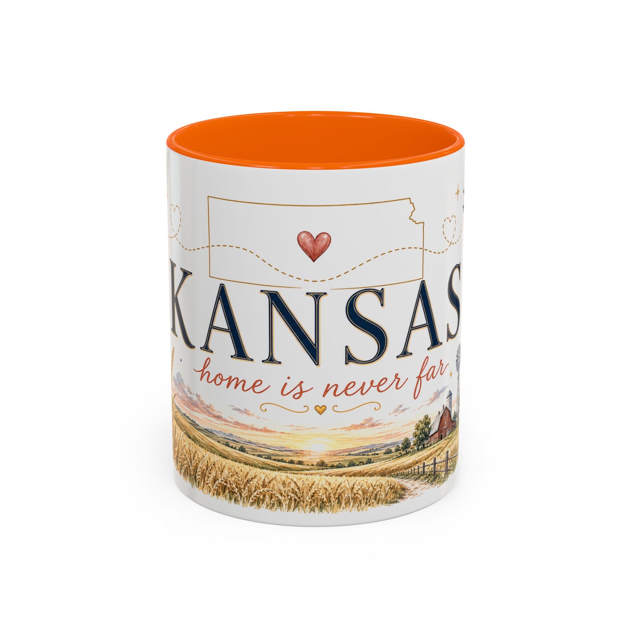 Kansas Home State Mug | Sunflower Prairie Landscape Coffee Cup