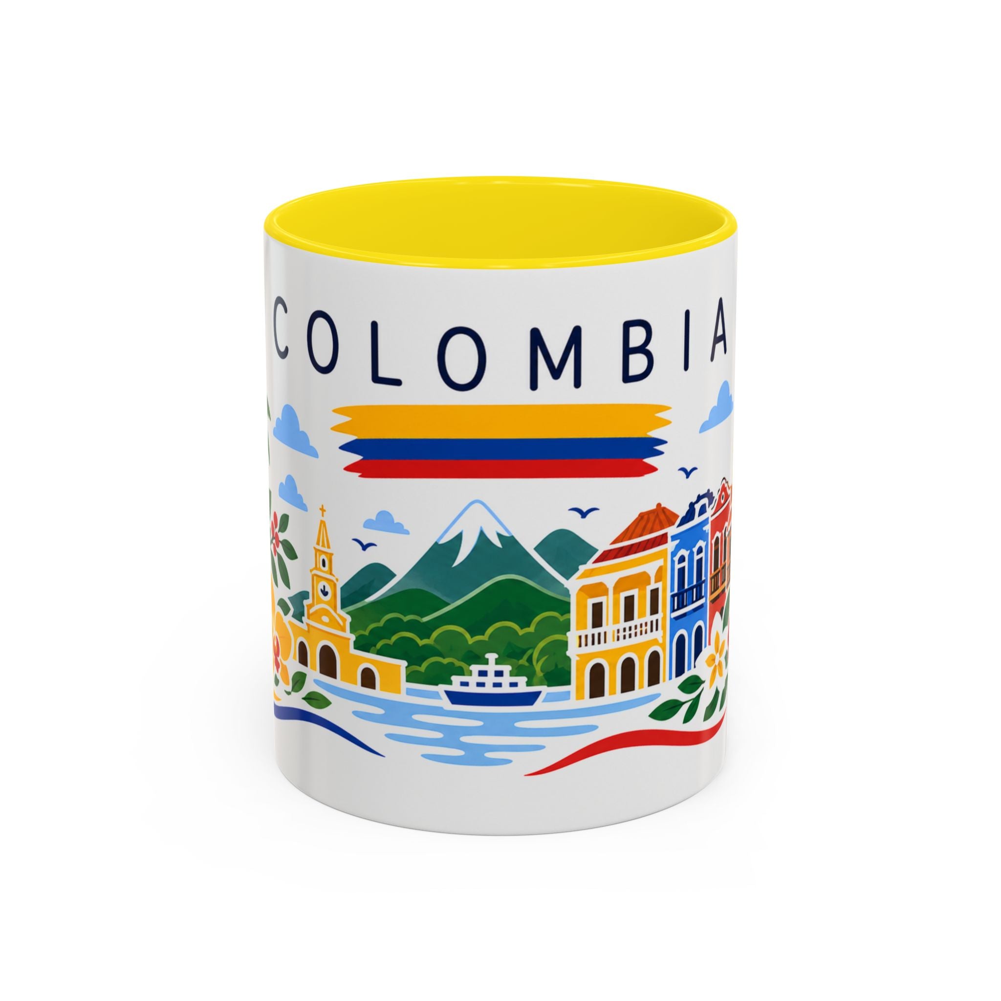 Colombia Coffee Mug | Travel Souvenir Accent Mug | Country Gift Ceramic Cup 11oz 15oz