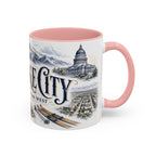 Salt Lake City Coffee Mug | United States Travel Souvenir | Vintage Illustrated City Gift | 11 oz 15 oz Accent Mug