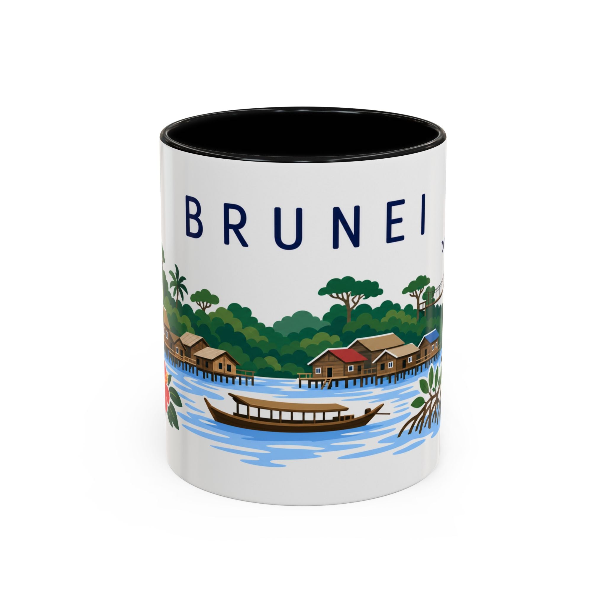Brunei Coffee Mug | Travel Souvenir Accent Mug | Country Gift Ceramic Cup 11oz 15oz