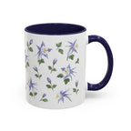 Colorado Rocky Mountain columbine Mug, State Flower Floral Coffee Cup, 11oz Botanical Gift